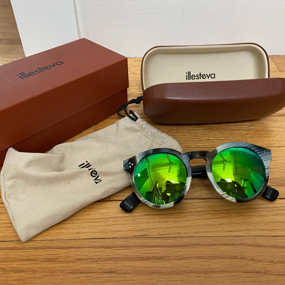 Illesteva Leonard 2 sunglasses - green tortoise